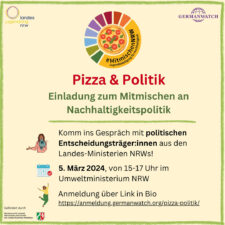 Sharepic zur Veranstaltung Pizza & Politik