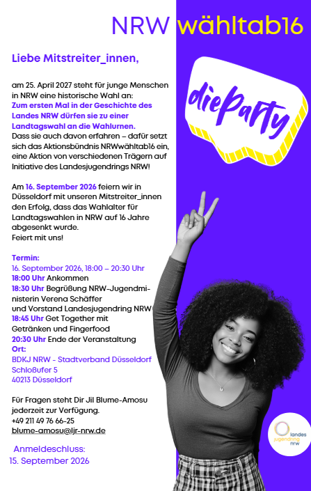 Einladung NRW-Wahlparty